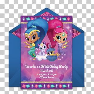 Birthday Party Evite Holiday Teenie Genies Collector's Guide (Shimmer And Shine: Teenie Genies) PNG