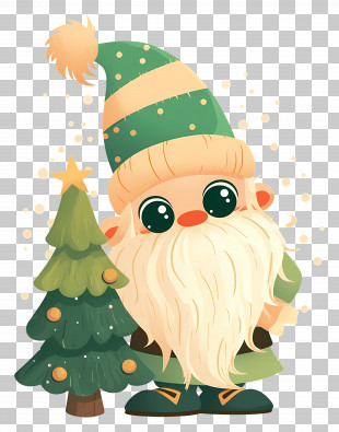 Christmas Gnome - Christmas Elf With Festive Tree PNG