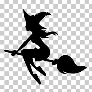 Witchcraft Black And White Silhouette PNG, Clipart, Animals, Art ...