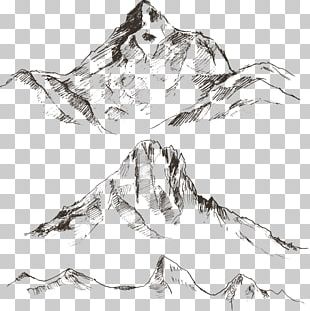 mountain line drawing 19873289 PNG