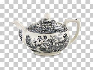 Pottery Kettle Teapot Sugar Bowl Porcelain PNG
