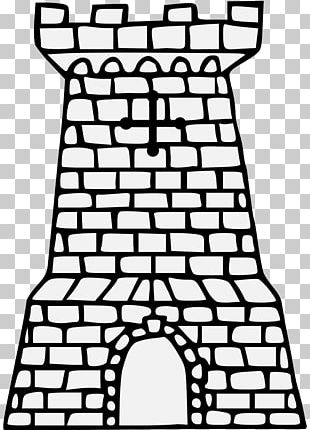 Fortified Tower Castle Drawing Coloring Book PNG