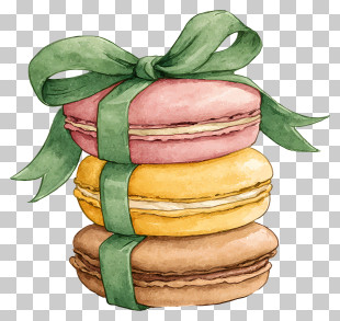 Stack Of Macarons - Gift Wrapped Macarons PNG
