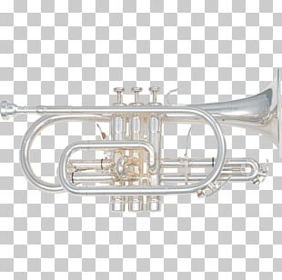 Cornet Saxhorn Flugelhorn Bugle Trumpet, Pocket Trumpet, brass Instrument,  electric Blue png