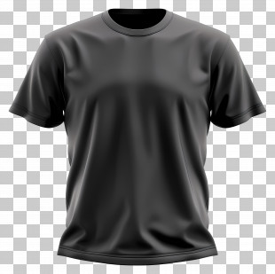 Black Tshirt - Plain Black T-Shirt Clothing PNG
