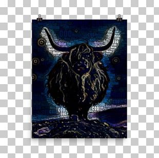 Highland Cattle Bull Scottish Highlands Paper Cotton PNG