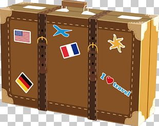 Suitcase Train Travel Baggage Cart PNG