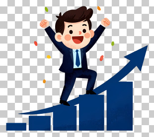 Businessman Celebrating Growth PNG