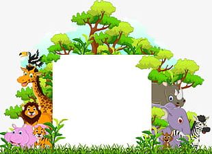 A Variety Of Forest Animals PNG