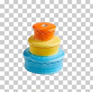 Birthday Cake Rainbow Sherbet Candle PNG
