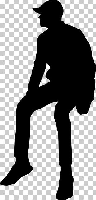 person sitting silhouette png