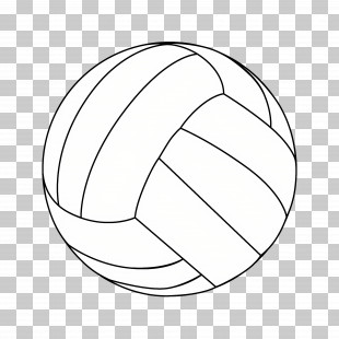 Volleyball - Outlined Volleyball Art For Sports Concept PNG