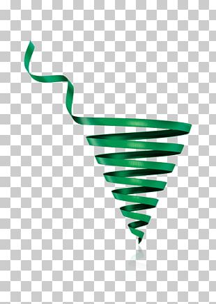 Ribbon Helix Green PNG