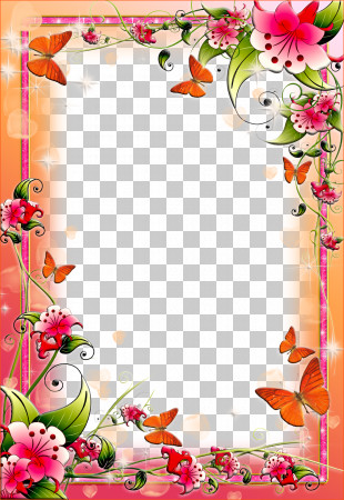 lily round frame lily frame floral frame png download - 1400*1423