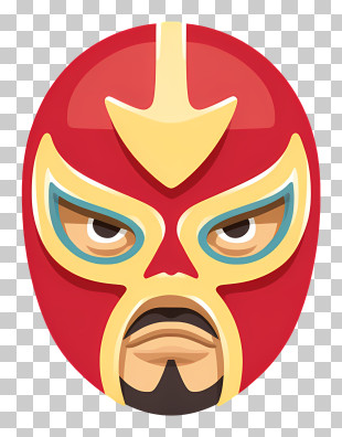 Wrestling Mask - Colorful Luchador Wrestling Mask PNG