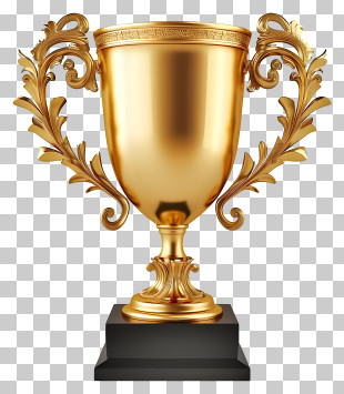 Psd 3d Trophy - Gold Trophy With Ornate Embellishments PNG