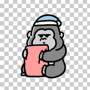 Monkey - Cute Gorilla With A Blanket PNG