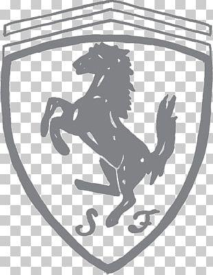 Ferrari S.p.A. Logo Drawing Emblem PNG, Clipart, Black, Black And White ...