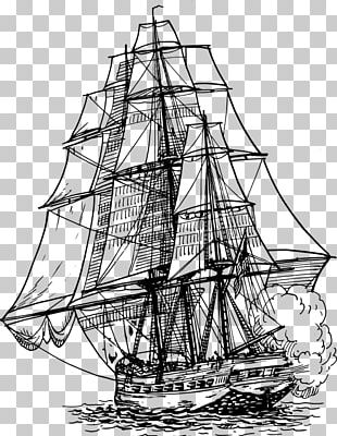 Sailing Ship Drawing PNG, Clipart, Angle, Area, Black And White, Boat ...