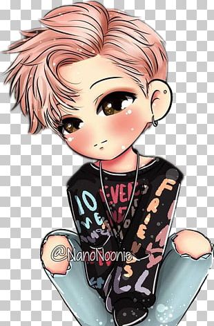 BTS Chibi Drawing Fan Art PNG, Clipart, Anime, Art, Black Hair, Blood ...