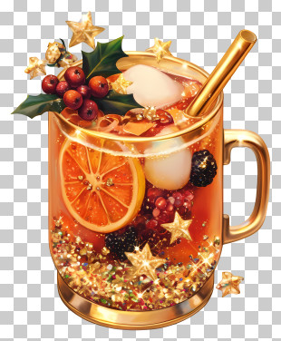 Luxury Christmas - Sparkling Holiday Cocktail PNG