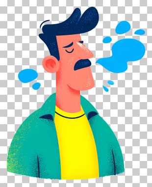 Man With Bad Breath - Man Breathing Calmly PNG