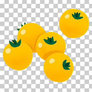 Vegetable - Yellow Cherry Tomatoes Cluster PNG