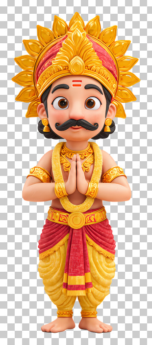 Noble Indian Man - Traditional Namaste Character PNG