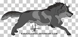 Dog Breed Design Black Wolf Model Sheet PNG