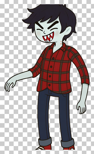 Marshall Lee - Plaid Vampire Boy Cartoon PNG