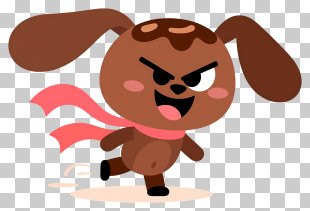 Sanrio Mocha - Angry Brown Bunny Running PNG