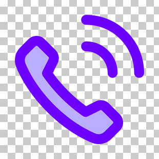 Telephone Call - Purple Phone Call Icon Design PNG