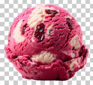 Ice Cream Scoop Flavor - Delicious Pink And White Ice Cream Scoop PNG