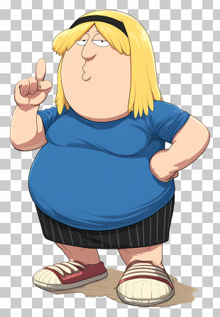 Chris Griffin - Cartoon Character With Blonde Hair And Cap PNG