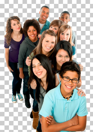 School - Group Of Happy Teenagers PNG