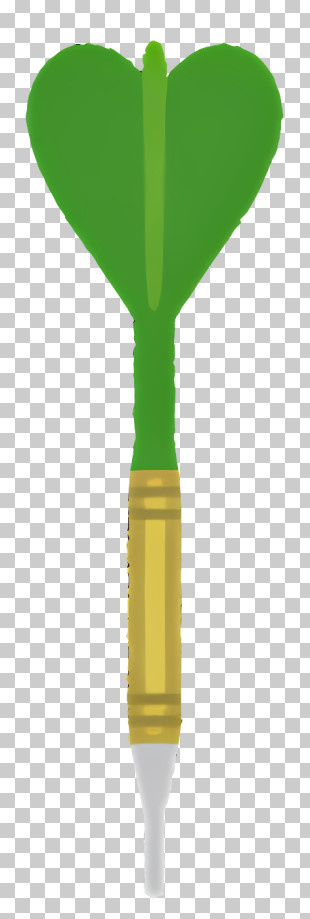 Darts Arrow - Green Dart With Heart Shape Tail PNG