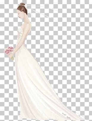 Wedding Dress Woman PNG, Clipart, Art, Artwork, Black, Black And White ...