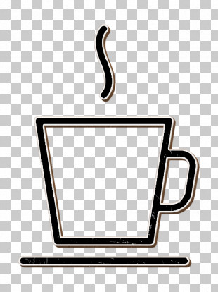Breakfast Icon Coffee Cup Icon Hotel Line Craft Icon PNG