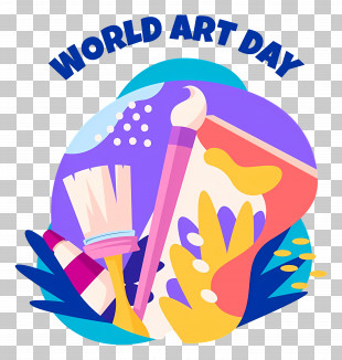 World Art Day - World Art Day Celebration Design PNG