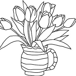 Tulip Black And White Drawing Coloring Book PNG, Clipart, Artwork ...