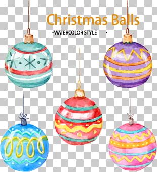 Christmas Ornament Watercolor Painting Ball PNG