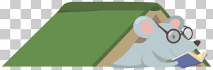 Mouse - Cute Mouse Reading A Book PNG