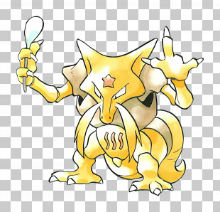 Kadabra - Psychic Cartoon Creature PNG