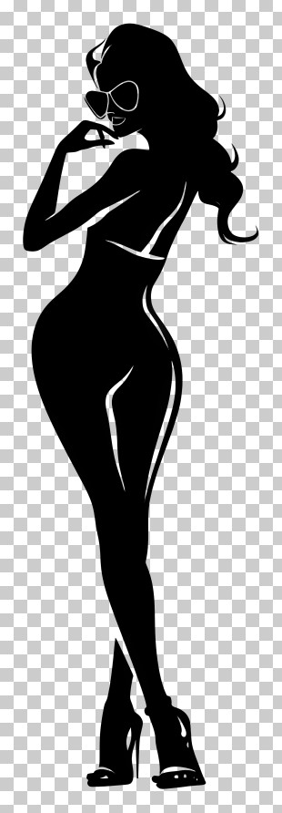 Silhouette Woman - Silhouette Of A Woman In Pose PNG