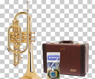 Cornet Saxhorn Flugelhorn Bugle Trumpet, Pocket Trumpet, brass Instrument,  electric Blue png