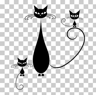 Black Cat Kitten Silhouette PNG, Clipart, Animals, Art, Black, Black ...