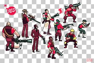 Team Fortress 2 Pixel Art Cartoon PNG