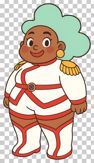 Magical Girl Friendship Squad - Chubby Mint-Haired Officer Character PNG