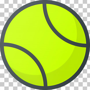 Tennis Ball - Bright Green Tennis Ball Illustration PNG