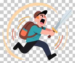 Finn - Running Boy With Sword PNG
